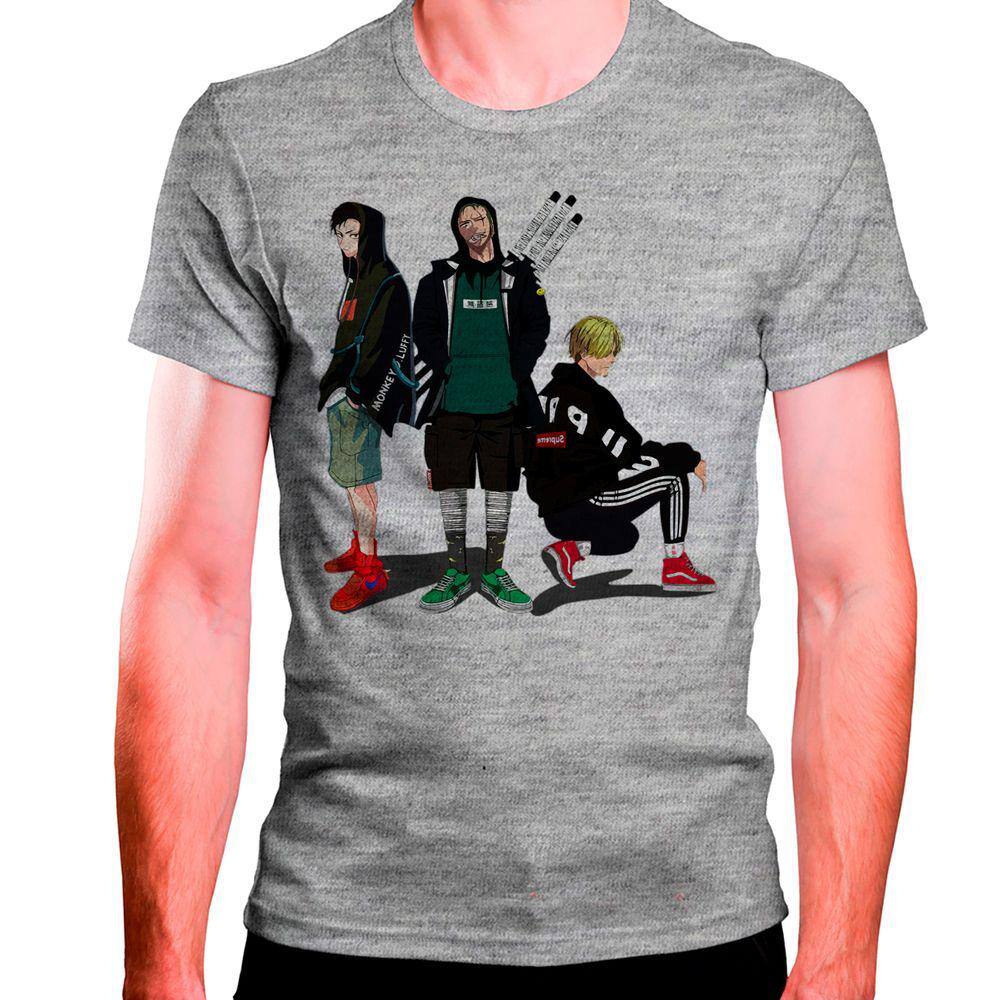 Camiseta Luffy E Zoro Com Roupas De Wano