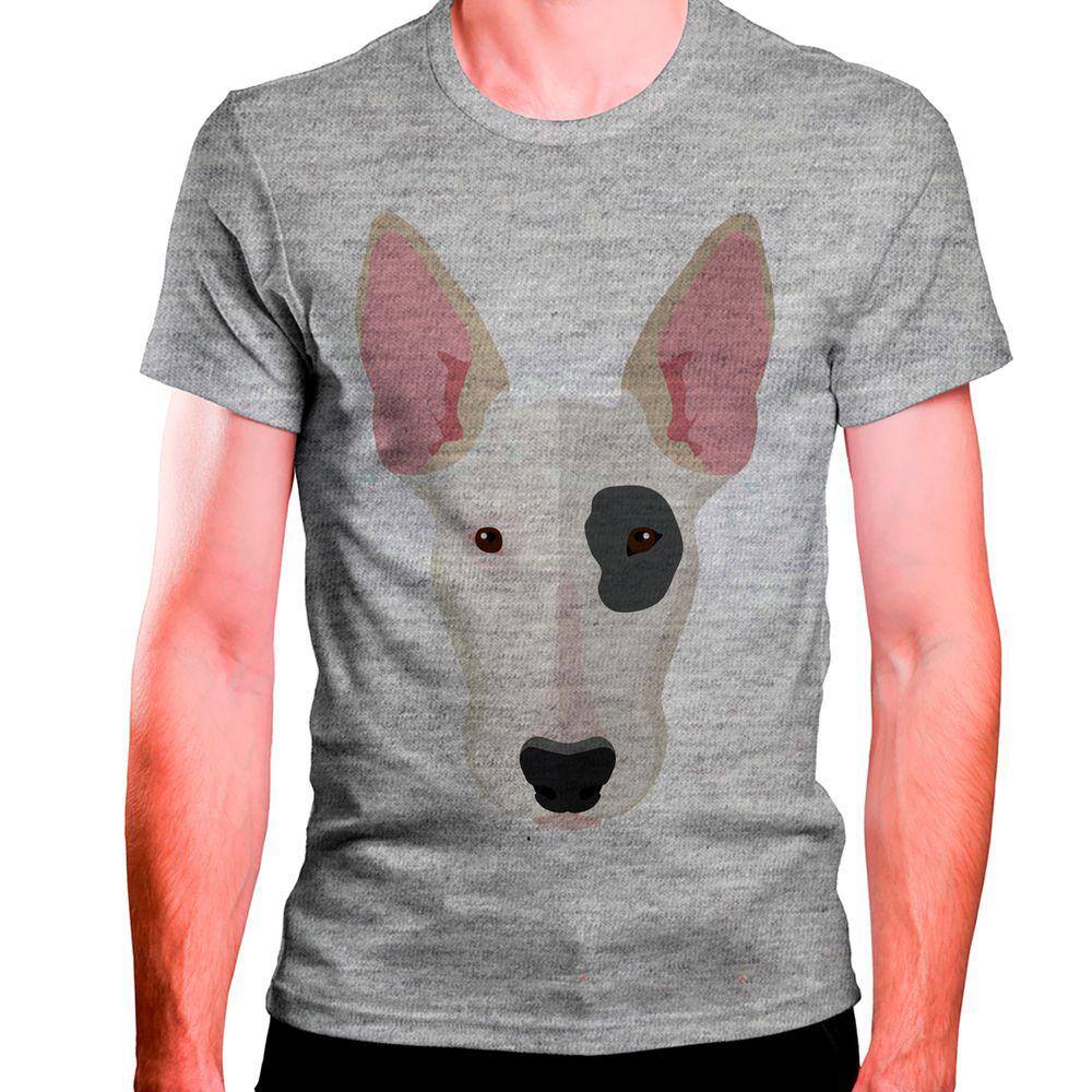 CAMISETA MASCULINA Bull Terrier Branco