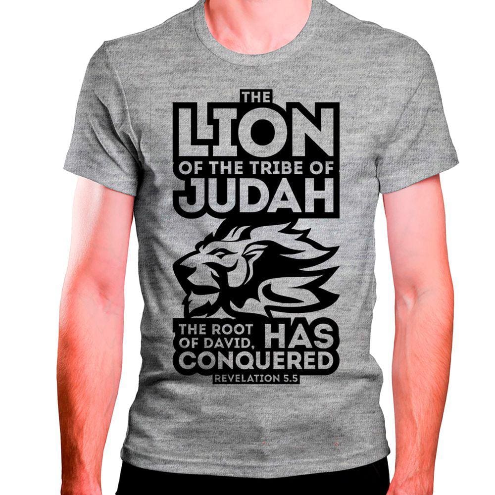 CAMISETA MASCULINA Leão Tribo Juda Raiz Davi Conquistou