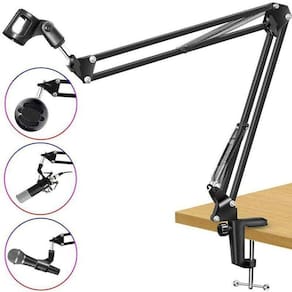 Braço Articulado Suporte Pedestal De Mesa Para Microfones