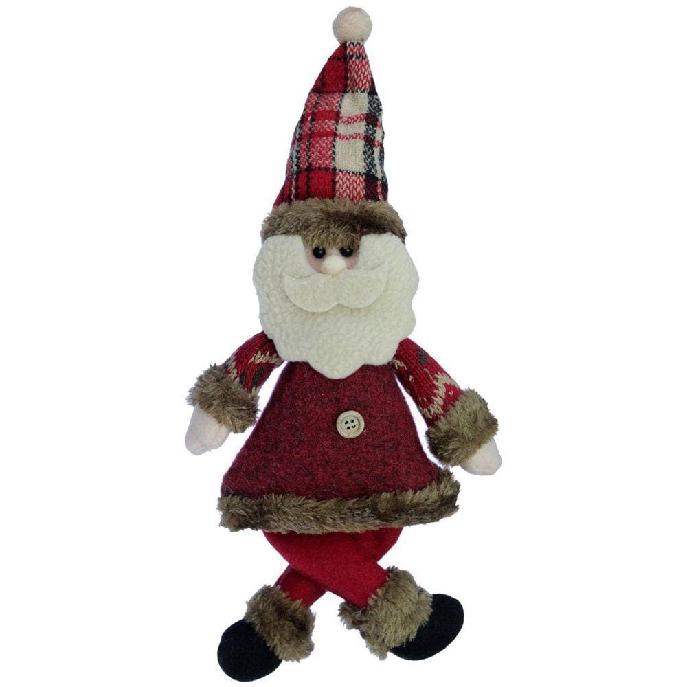 Kit 6 Enfeites Papai Noel Natal Em Tecido 30Cm
