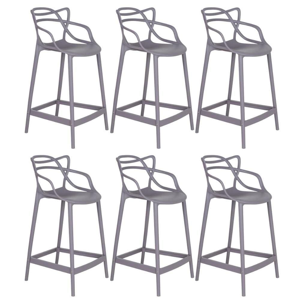 KIT - 6 x banquetas médias Masters Allegra - 66 cm