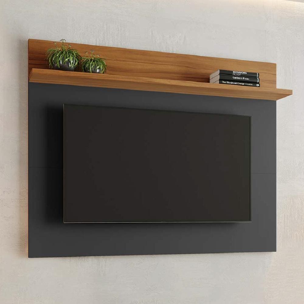Painel Para TV Smart até 50 Polegadas NT 1185 Notável Preto/ Freijó Trend 1,35m