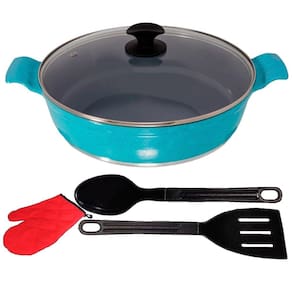 Frigideira Azul Antiaderente em Cerâmica Talher Luva 02 30cm