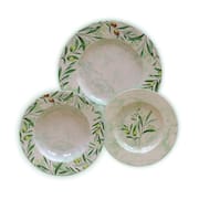 Jogo de Pratos Porcelana Decorada Tramontina Oliva 12 Peças