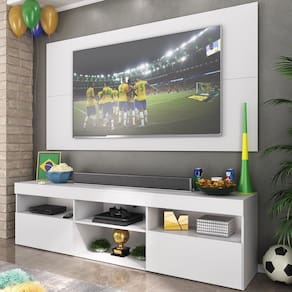 Rack com Painel TV 65" Holanda Multimóveis BR3059  Branco