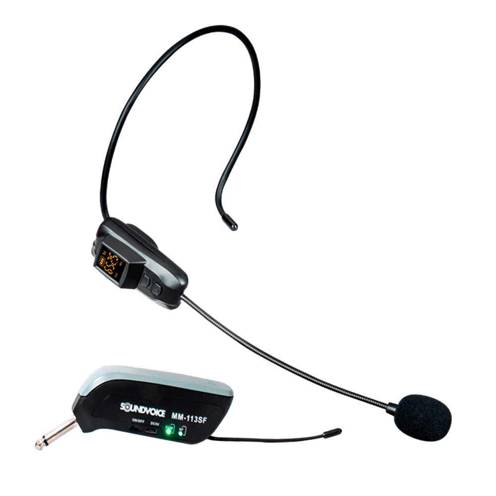 Microfone sem Fio Headset SoundVoice MM-113 Séries