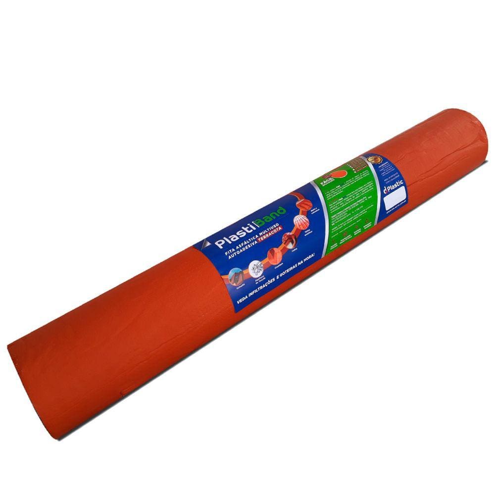 Fita Multiuso 90cm x 10m Plastiband Terracota