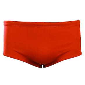 Sunga Natação Lateral Larga (14 cm) Pé na Água Vermelha Helanca - H003