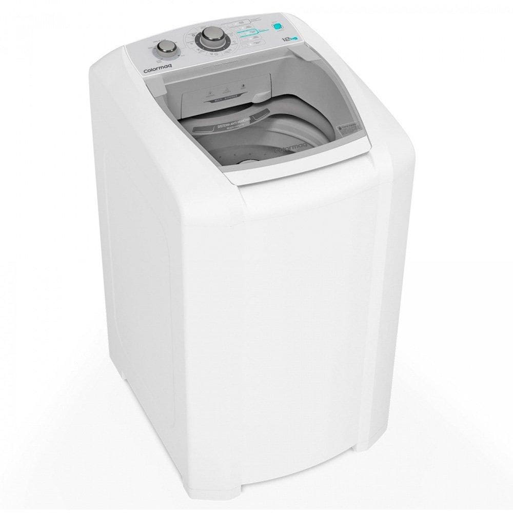 Máquina de Lavar Colormaq LCA 12kg Com Sistema Antimanchas e Filtro de Fiapos Branca