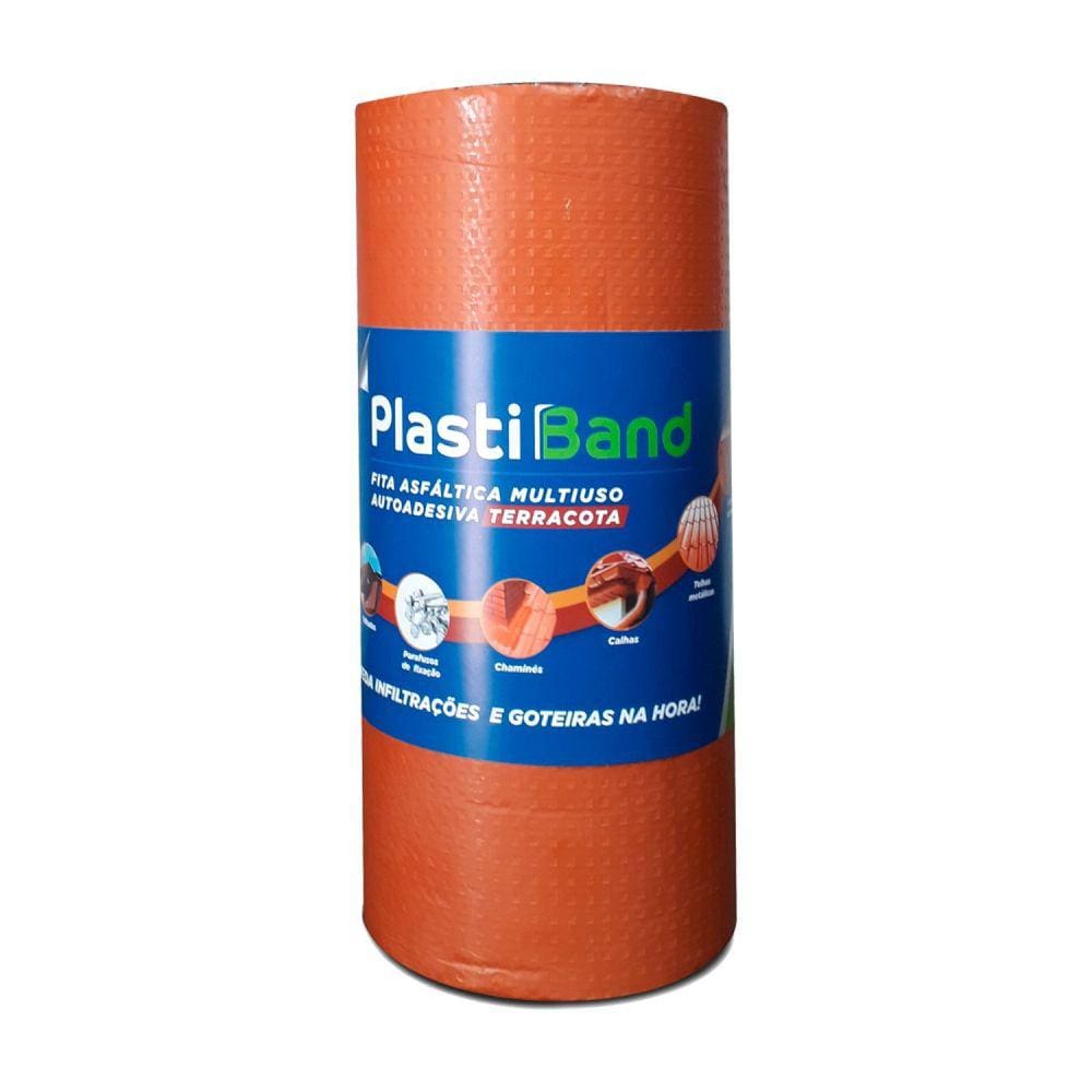 Fita Multiuso 30cm x 10m Plastiband Terracota