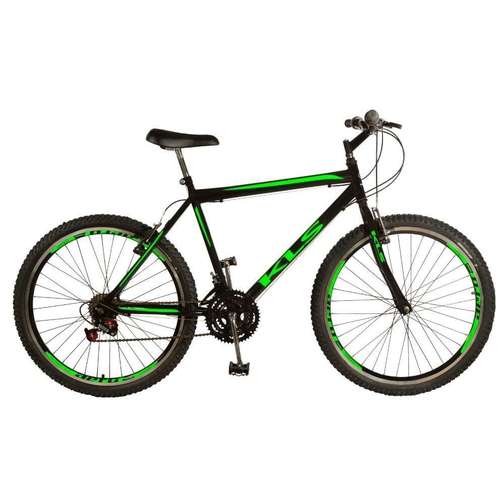 Bike KLS Aro 26 Sport Gold Freio V-Break Preto E Verde