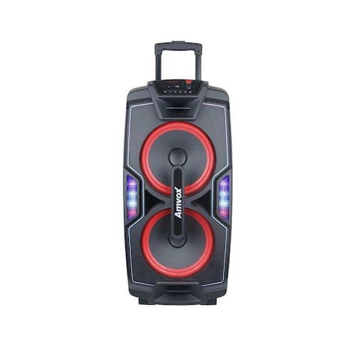 Caixa Som Amplificada Bluetooth 3000W Rms 6 Sub Mp3 Fm Usb Sd Aux Led  Bivolt Amvox