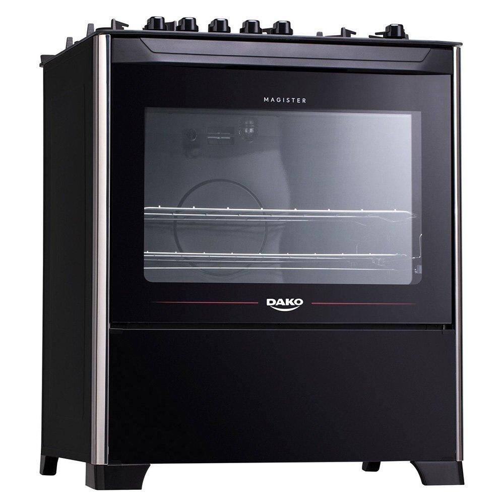 imagem-Fogão Dako Magister 5 Bocas Com Acendimento Automático Preto - Bivolt