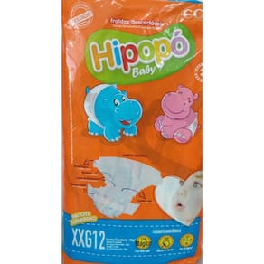 Fralda Infantil Hipopo Baby Jumbinho Xxg C/12