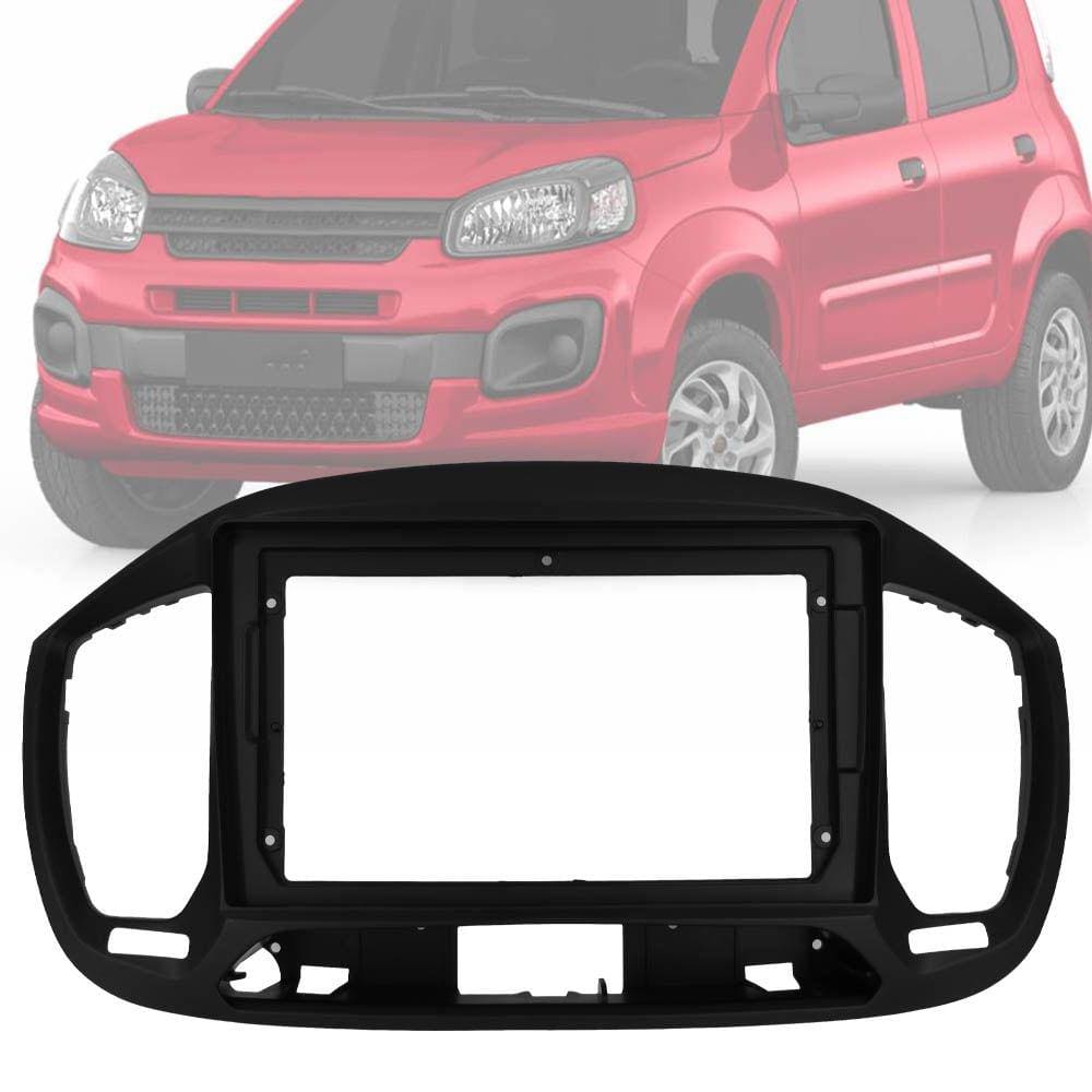 Moldura Painel 2 Din 9” Polegadas Fiat Uno 2015 até 2021