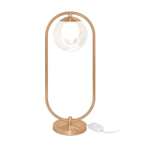 Abajur Luminaria de Mesa Luxo Moderna Aro Harmony New Cobre