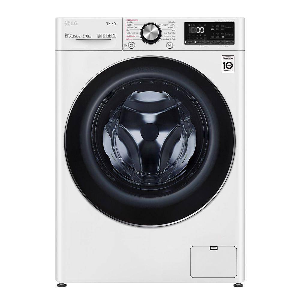 Lava e Seca Smart LG 13kg com Inteligência Artificial AIDD Branca VC2 – 127 Volts - 110V
