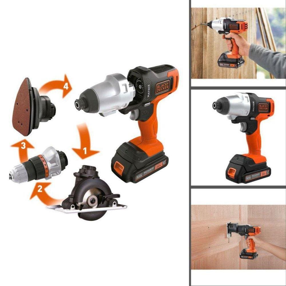 Jogo Ferramentas 20V Max Mtx20K6A Black Decker 6 Cabeçotes