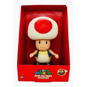 Boneco Toad Super Mario Action Figure Ruggi Cogumelo 20Cm