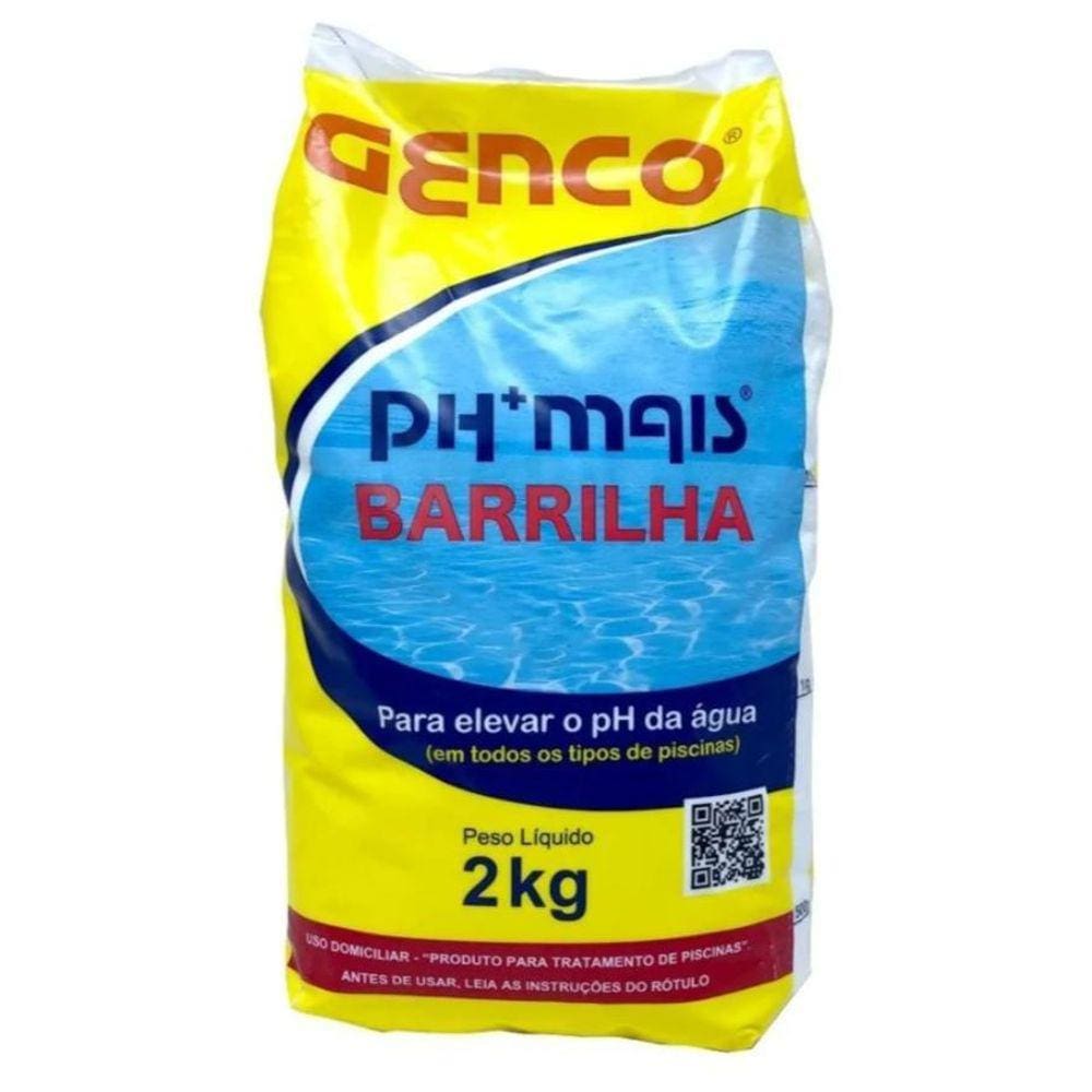 Elevador De Ph Para Piscina Barrilha Ph+ Mais Genco 2 Kg