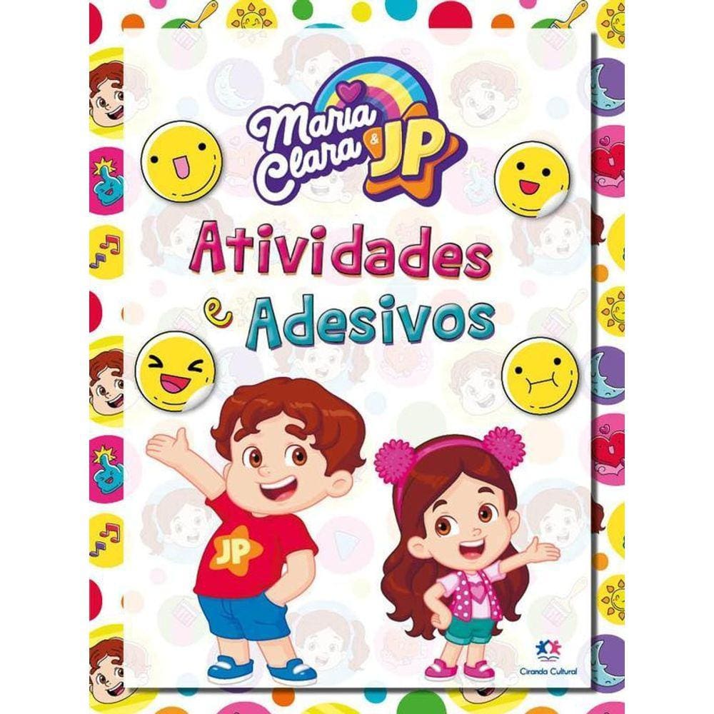 Livro De Atividades E Bloco De Adesivos Maria Clara E JP