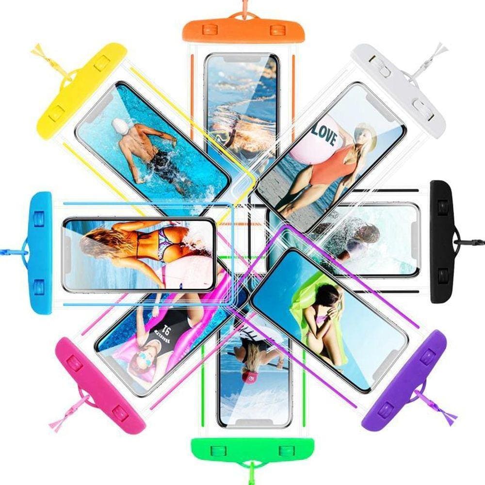 Capa À Prova D`Água Para Celular, Bolsa De Mergulho Subaquática De Telefone 6 Polegadas Tipo Saco Seco