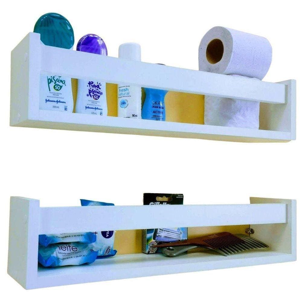 Prateleira Banheiro Porta Xampu Nicho Organizador Lavabo