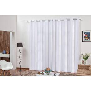 Cortina Quarto Em Tecido Microfibra Branca 3,00X2,20