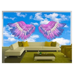 Papel De Parede 3D Arte Asas Selfie Insta Cores 3,5M Tra339