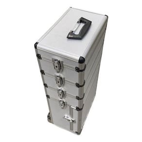 Carrinho Ferramenta Aluminio Caixa Empilháveis 250Kg - Cinza