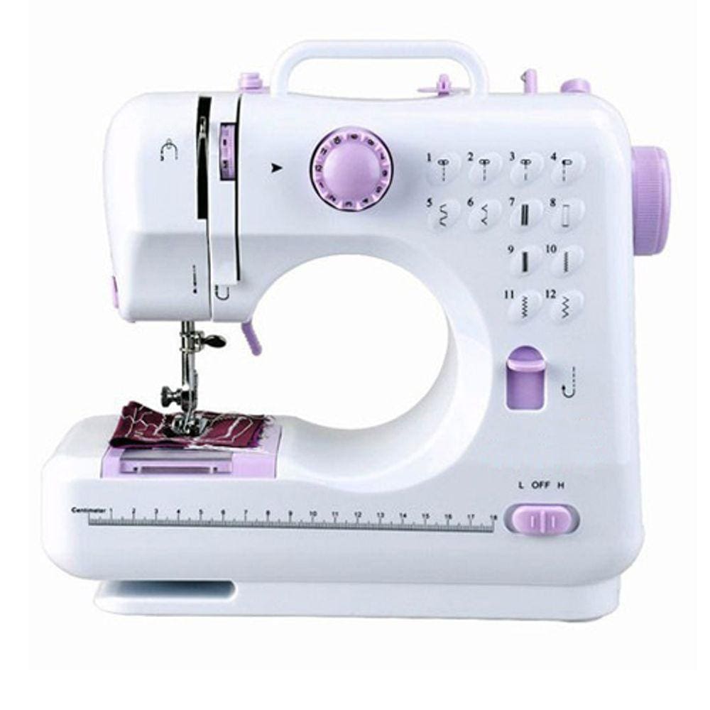 Máquina de Costura Elétrica Portátil 12 Pontos Compact Bivolt 110V 220V Zig Zag