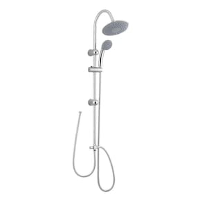 Ducha Barra Coluna Redonda 1 Jatos Cromada - Deluxe