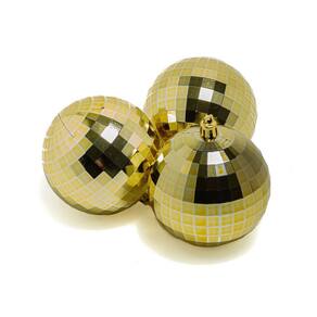 Tubo Bola Natal Le 8cm com 6 Unidades Dourado
