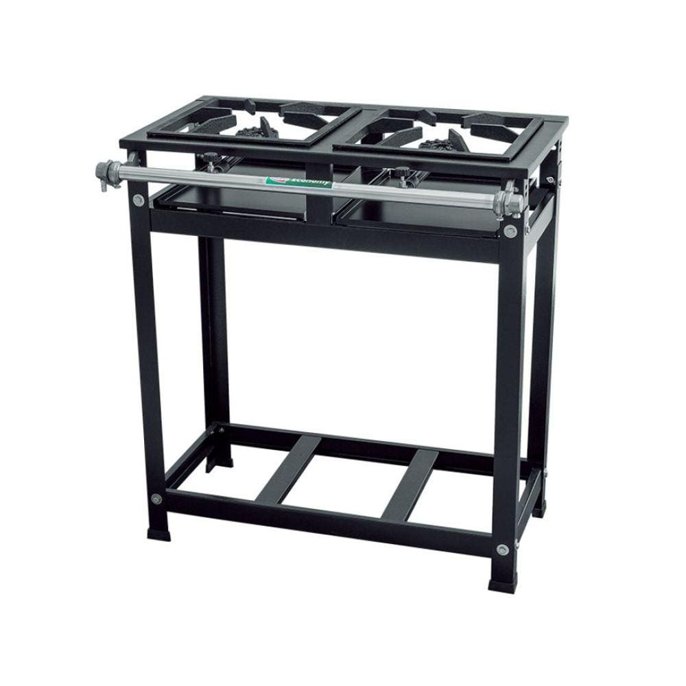 Fogão Industrial 2 Bocas 30x30 Economy Cristal Aço Baixa Pressão