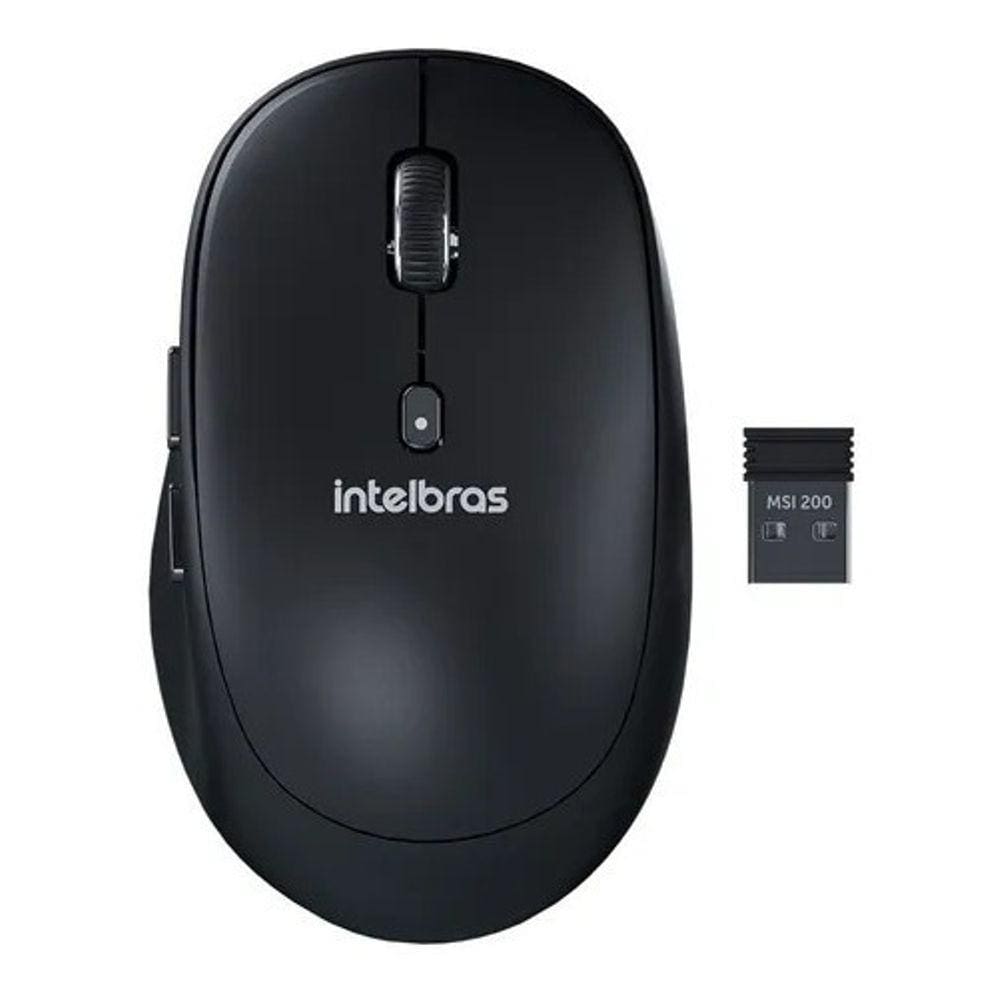 Msi 200 - Preto Bl Mouse Sem Fio Intelbras Com 6 Botões