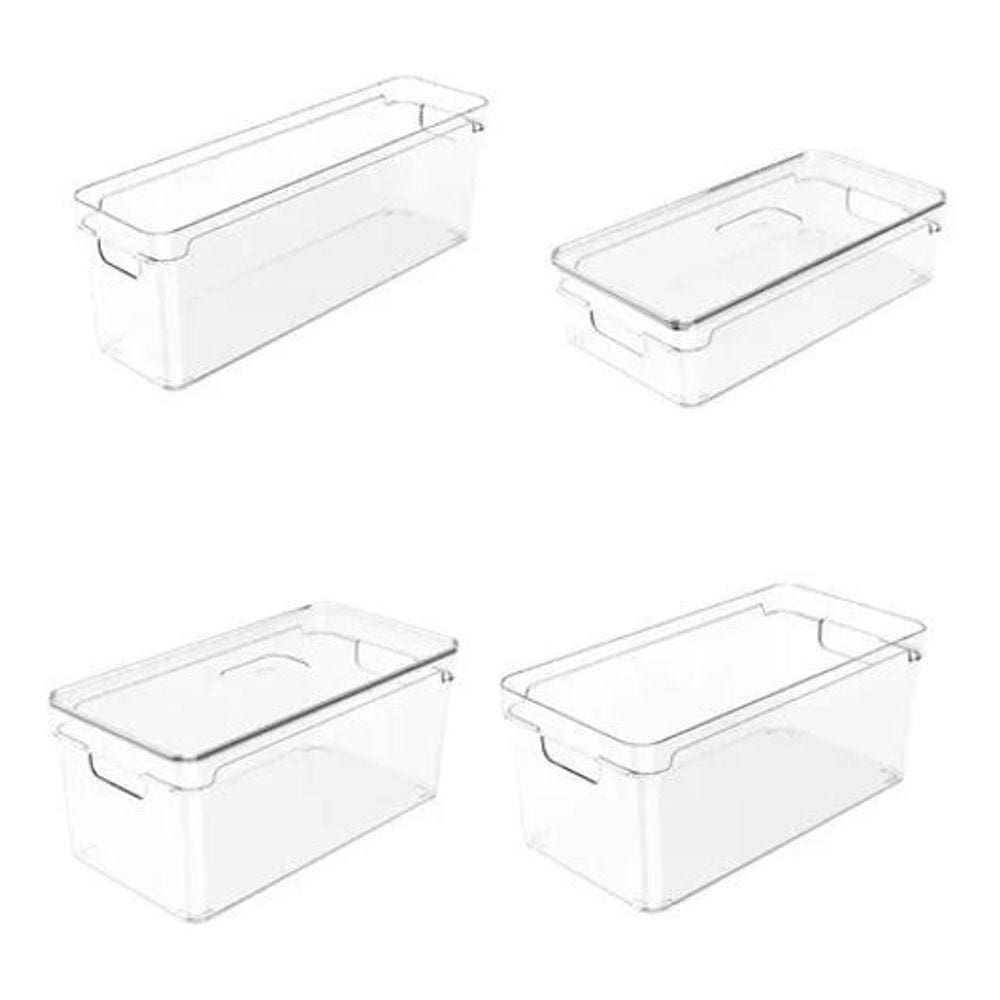 Kit 4 Organizador De Mantimentos Armario Cozinha