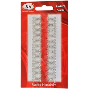 Aviamento Colchete Gancho N.02 Prata Blister Com 24