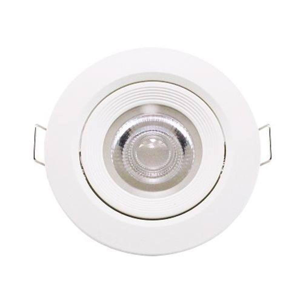 Spot Led 5W Embutir Redondo Bivolt Branco Quente Kian 3000K