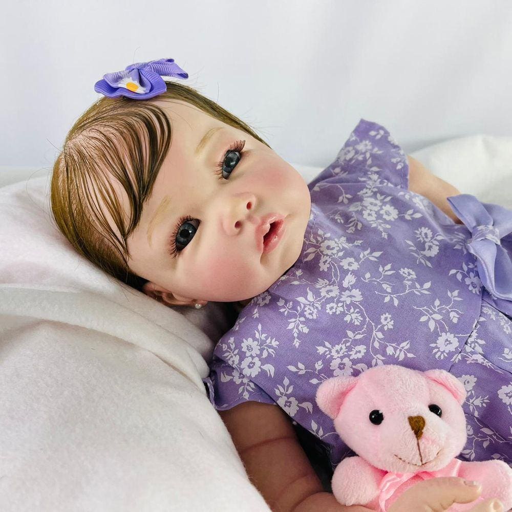 Bebe reborn real menina linda princesa enxoval fantasy baby