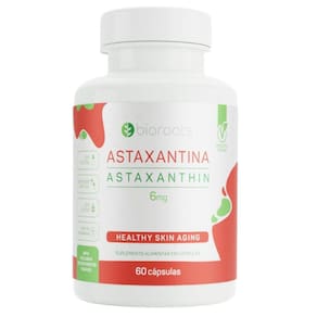 Astaxantina 6Mg Healthy Skin Aging Produto Vegano 60 Capsulas - Bioroots