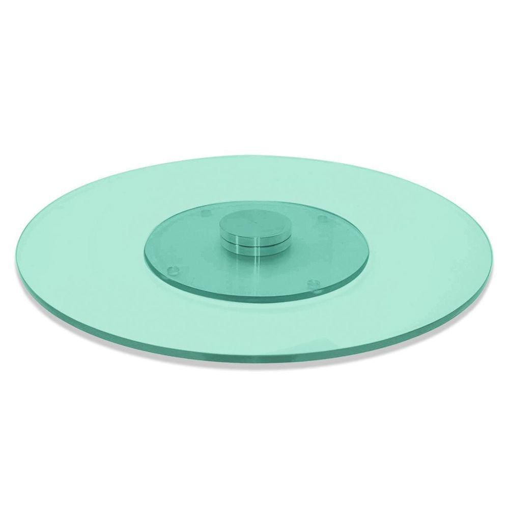 Prato Giratório Vidro Temperado 8Mm Esmeralda 90Cm