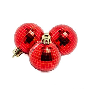 Tubo Bola Natal Le 4cm com 18 Unidades Vermelho