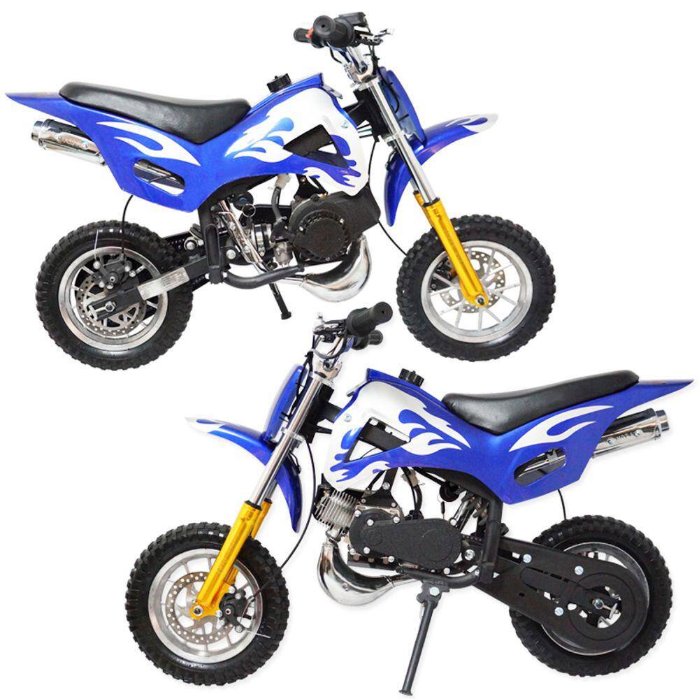 Mini Moto Infantil Partida Elétrica Gasolina 2T 49CC Cross Trilha Off Road  Importway WVDB-005