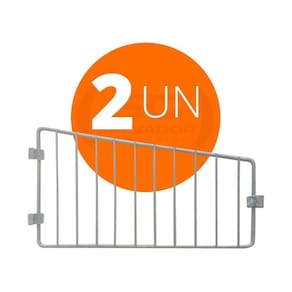 2 Divisórias Para Cestos 30Cm Branco New Plus - Sa Gôndolas