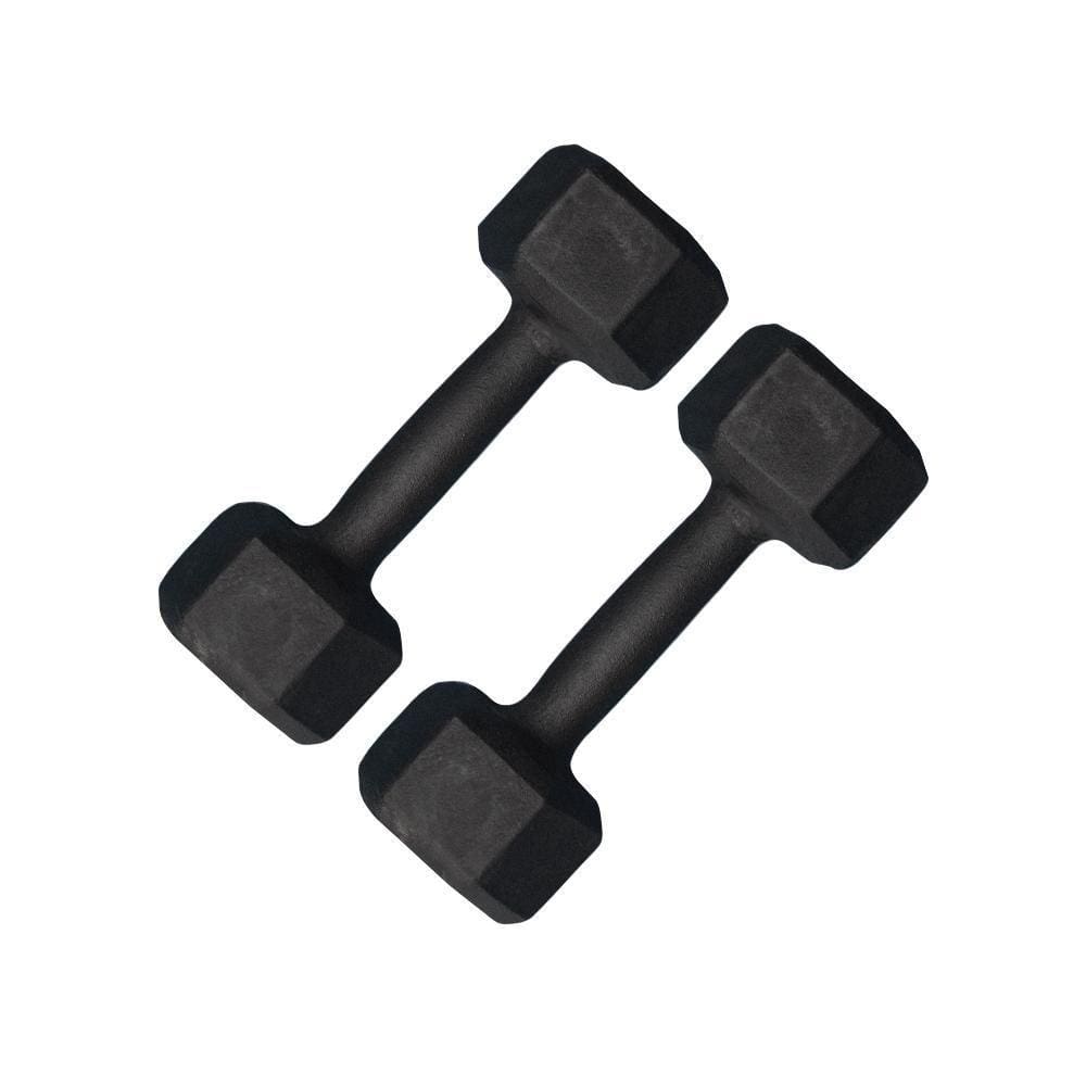 Par De Halter Sextavado Pintado 3Kg Academia Treino Fitness