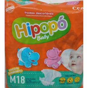 Fralda Infantil Hipopo Baby Jumbinho M C/18