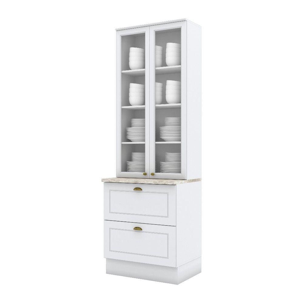 Cristaleira 2 Portas 2 Gavetas C357 Americana Henn