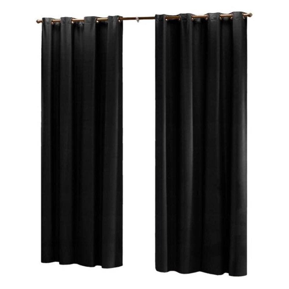 Cortina Quarto Em Tecido Microfibra Preto 4,00X2,50