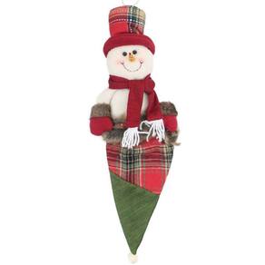 Decoração Enfeite Árvore Natal Boneco Neve Saco Natalino 59C